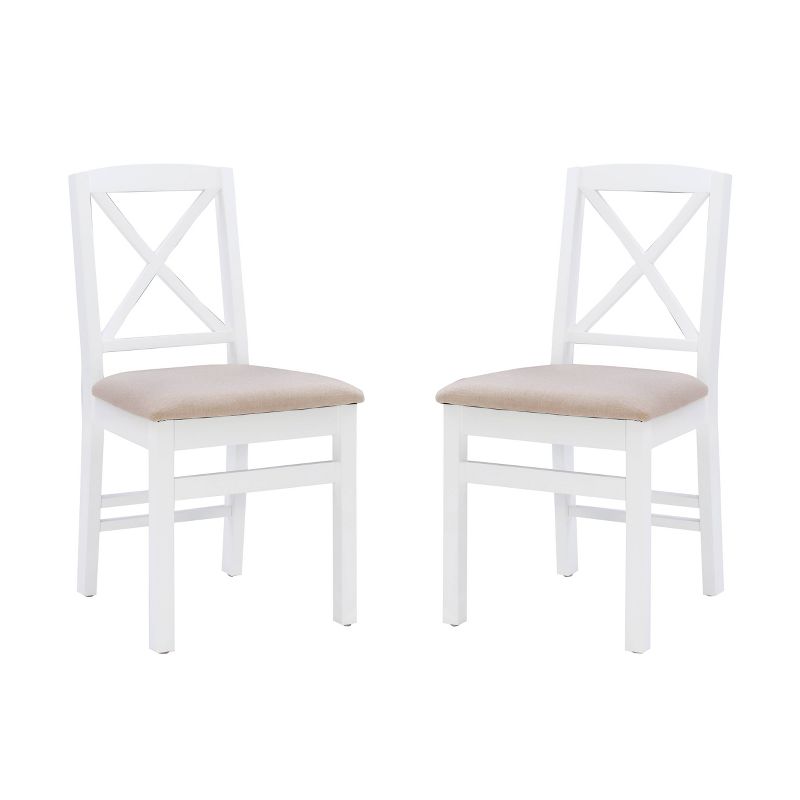 Set of 2 Triena X-Back Dining Chairs - Linon, 1 of 17