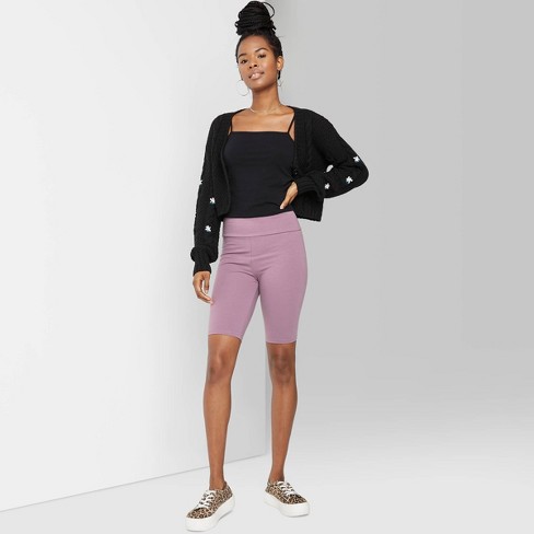 Women's High-rise Bike Shorts - Wild Fable™ Purple M : Target