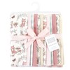 Hudson Baby Infant Girl Cotton Flannel Burp Cloths Bundle, Girl Woodland Pals, One Size - 2 of 4