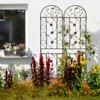 Wooakway 4 Pack Metal Garden Trellis 86.7" x 19.7" Rustproof Trellis for Climbing Plants Outdoor Flower Support - 4 of 4