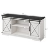 Farmhouse TV Stand for 65 Inch TV, Entertainment Center with Storage and Sliding Barn Doors - 2 of 2