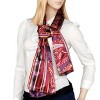 Slickblue Purple Paisley & Stripes Silk Scarf for Women – Soft, Lightweight Shawl, Stylish Fashion Accessory, 2 Sizes - 3 of 3