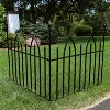 Sunnydaze Outdoor Lawn and Garden Metal Gothic Arch Style Decorative Border Fence Panel Set - 6' - Black - 2pk - 4 of 4