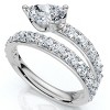 Pompeii3 2 1/10Ct Sonya Pear Diamond Wrap Ring 14k Gold or Platinum EF/VS - 3 of 4