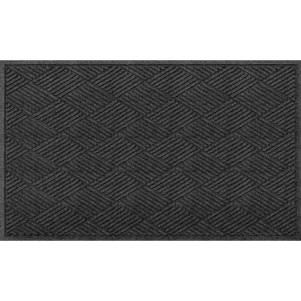Photos - Doormat Bungalow Flooring WaterHog 3'x5' Diamonds Indoor/Outdoor  Charcoal 