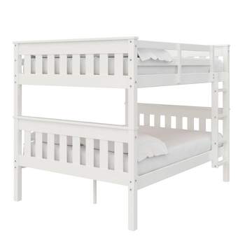 Full Over Full Petty Wood Bunk Bed with USB Port - Room & Joy