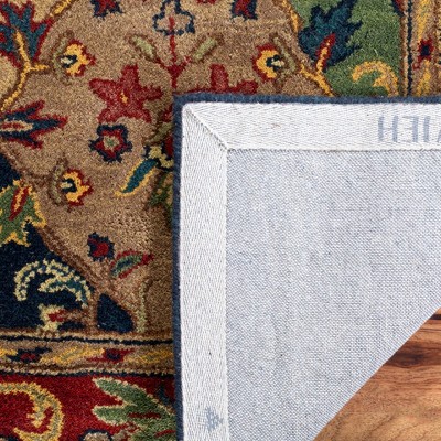 Elegant Heritage Multi-Burgundy Hand-Tufted Wool Rectangular Rug