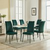 Kumasinova 20"Ergonomic Dining Chairs Set of 2,Striped High Back Kitchen Chairs with Luxury Velvet Upholstery for Restaurant,300lbs Capacity - 2 of 4