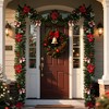 MOEPISY 9 FT Pre-Lit Christmas Garland with String Light, Red Berries, Pinecones - 3 of 4
