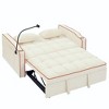 CAVINAS 55.51" Versatile Foldable Sofa Bed, Modern Velvet Sofa, Adjustable Back and with USB Port and Ashtray and Swivel Phone Stand - 3 of 4