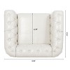CAVINAS Adjustable Modern Home Sofa Chair Living Room, Rolled Arm 1 Seater Upholstered Sofa, Tufted Sofa Couch - 4 of 4