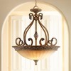 Kathy Ireland Sterling Estate Golden Bronze Pendant Chandelier 26 1/2" Wide Rustic Champagne Bowl Shade 3-Light Fixture for Dining Room Kitchen Island - 2 of 4