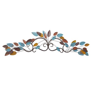 Metal Leaf Wall Decor Multi Colored - Olivia & May