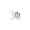 Black Bow Jewelry Sterling Silver and Crystal Mom I Love You Spinner Bead Charm - 3 of 4