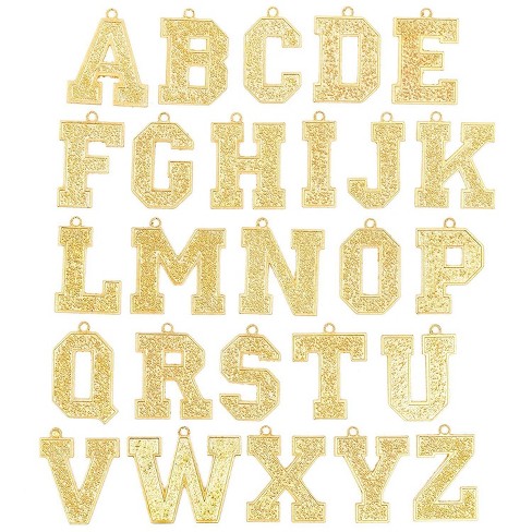 Bright Creations 26 Pack Gold Alphabet Letter A To Z Pendants Necklace  Charms For Jewelry Making And Crafts : Target