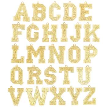 Bright Creations 26 Pack Gold Alphabet Letter A to Z Pendants Necklace Charms for Jewelry Making and Crafts