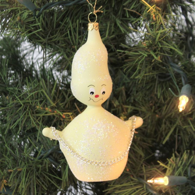 Italian Ornaments 5.0 Inch Ghost With Chains Ornament Halloween Glows Dark Tree Ornaments, 2 of 5