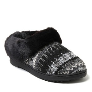 Dearfoams Women's Hannah Festive Knit Clog House Shoe Slipper - 1 of 4