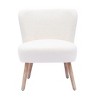 WestinTrends 25.5" Wide Upholstered Boucle Accent Chair with Ottoman Foot Stool Set - 4 of 4
