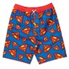 DC Comics Justice League Batman Toddler Boys Rash Guard and Swim Trunks Outfit Set - 4 of 4