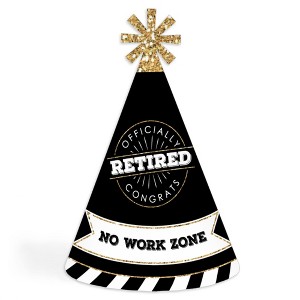Big Dot of Happiness Happy Retirement - Cone Party Hats for Adults - Set of 8 (Standard Size) - 1 of 4