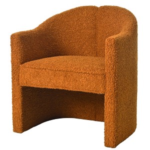 NicBex Boucle Accent Chair,Upholstered Living Room Chairs with Mid-Height Arched Backrest,Modern Comfy Arm Chair,Accent Chairs for Living Room - 1 of 4