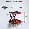 GOCAPTAIN 1100 Lbs Steel Wide Deck Motorcycle Lift ATV Scissor Lift Jack with Dolly and Hand Crank for Cruiser, Dirt Bike, ATV - Garage Repair Stand - 2 of 4