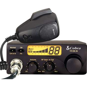 Cobra 40-Channel Compact CB Radio with Microphone, Black, 19 DX IV