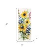 HomeRoots 36"White  Blue Green And Yellow Solid Wood Sunflowers Porch Sign - 3 of 4