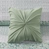 5 Pcs Stylish Seersucker Floral Print Comforter Set, Farmhouse Style Extraordinary Touch Bedding Set, Lace Trim Bed Set with Matching Throw Pillows - 4 of 4