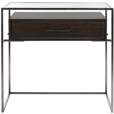 Caelan Nightstand - Dark Brown - Safavieh.
