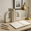 Decorative Quote Mark Bookends for Home Decor - Stylish Book Ends Accessories for Office Accent and Home Library Decor - Set of 2, 10", White - 3 of 4