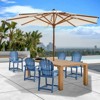 Syemin Patio Accent Chairs, Outdoor Tall Adirondack Chair with High Back, Widened Arms for Backyard, Garden, Yard, Blue, 27.95"*27.09"*45.83" - 3 of 4