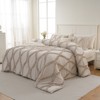 Ruffle Comforter Set With Pillow Covers– Shabby Chic Farmhouse Bedding with Elegant Ribbon Ruffles, Soft Lightweight Quilt 3-Piece - 4 of 4