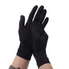 Unique Bargains Non-slip Horizontal Striped Full Finger Compression Gloves for Sport M Black 1 Pair - 2 of 4