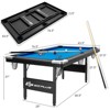 Costway 6 FT Billiard Table 76 Inch Foldable Pool Table Perfect for Kids and Adults Blue - 3 of 4