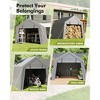 Motorcycle Storage Shed,Heavy Duty Portable Tent with Rolled Zipper Door,Waterproof Design for ATV,Motorcycle - 2 of 4