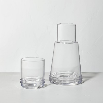 23.5oz Glass Carafe Set - Hearth & Hand™ with Magnolia: Dishwasher-Safe