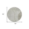 Taupe Beige And Ivory Striped Washable Indoor Outdoor Area Rug - 3 of 4