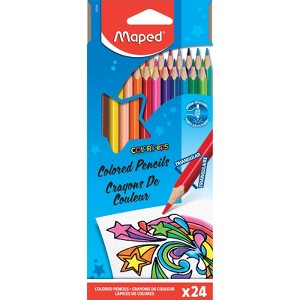 Maped Color'Peps Triangular Colored Pencils, Pack of 24/6 Packs - 1 of 1