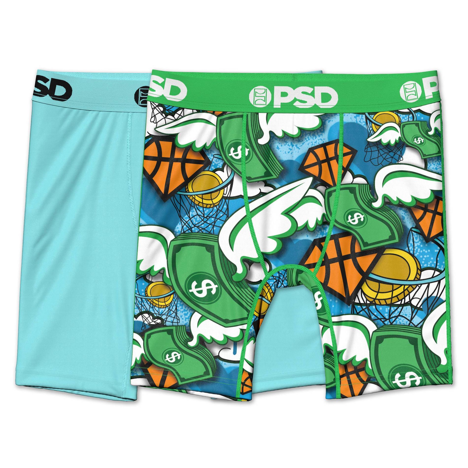 PSD Boys' 2pk Must Be Moolah Boxer Brief Underwear - Multicolored