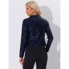 Allegra K Women's Sparkly Open Front Sequin Party Cropped Blazer - image 3 of 4