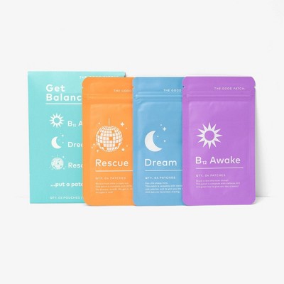 The Good Patch Get Balanced Set with Melatonin, B12 and Antioxidant Patches - 12ct