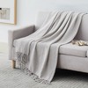 Southshore Fine Living Ashmore Collection 100% Cotton Bed Blanket basketweave luxury blankets - 3 of 4