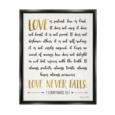 Stupell Industries Love Is Patient Psalm Faith Based Word Design