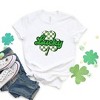 Simply Sage Market Women's Lucky Cursive Shamrock St. Patrick's Day Short Sleeve Graphic Tee - 3 of 3