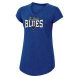 NHL St. Louis Blues Women's Short Sleeve Heather V-Neck T-Shirt
