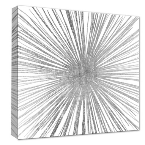 white and silver canvas wall art