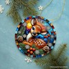 Charming Fawn in Snowy Sunset Ornament, Delightful Woodland Scene for Christmas Decor| OrnamentallyYou - 4 of 4