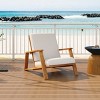Adirondack Acacia Wood Outdoor Club Chair with Cushions, Modern Lounge Chair for Patio or Backyard-3irtyhousy - 2 of 4